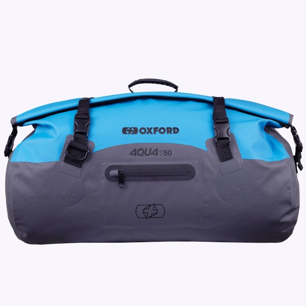 Oxford Oxford Aqua T-50 Roll Bag- Blue/Grey